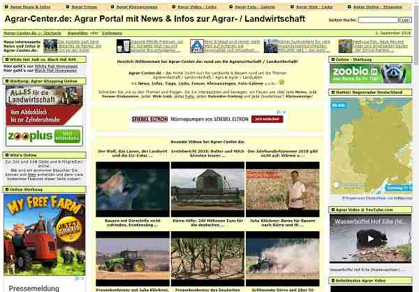 Agrar Portal mit News & Infos zur Agrar- / Landwirtschaft