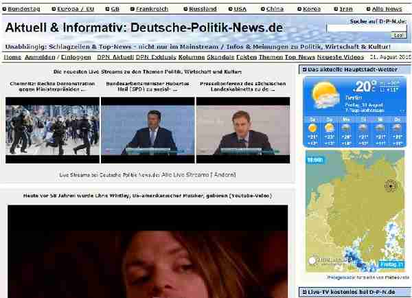 Deutsche-Politik-News.de - Schlagzeilen & Top-News - nicht nur im Mainstream / Infos & Meinungen zu Politik, Wirtschaft & Kultur!