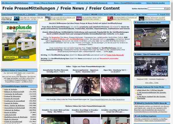 Freie-Pressemitteilungen.de - Freie PresseMitteilungen / Freie News / Freier Content