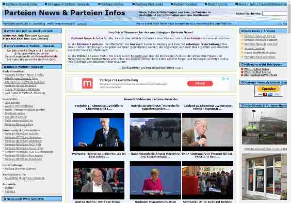 Parteien-News.de - News & Infos zu & von politischen Parteien