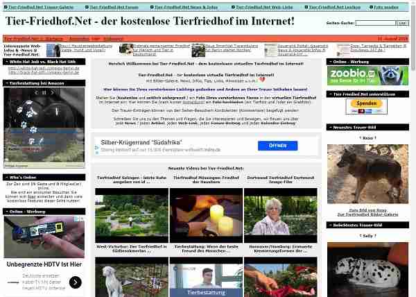 Tier-Friedhof.net - der kostenlose Tierfriedhof im Internet