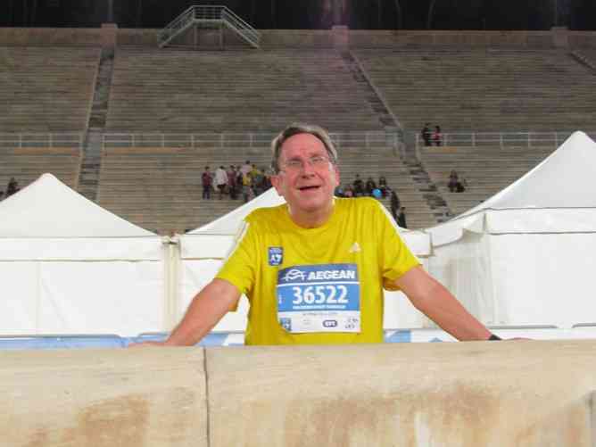 Strassenlauf Athen am Ziel